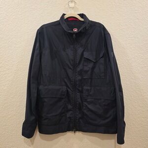 Victorinox Swiss Army Mens Navy Blue Ripstop Full Zip Field Jacket Large SA146